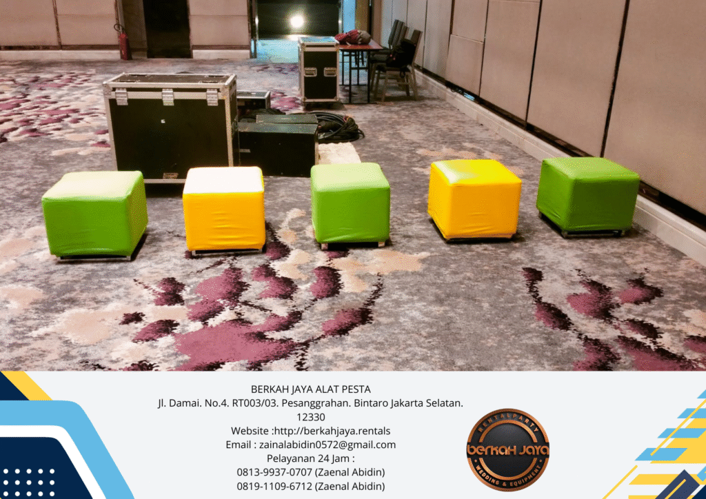Sewa Puff Single Kotak Warna Warni Di Area Jakarta Fast Respon