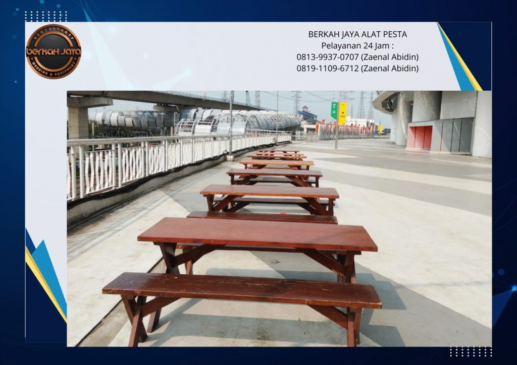 Rental Bangku Taman Kayu Type Kaki Extra Jakarta Selatan