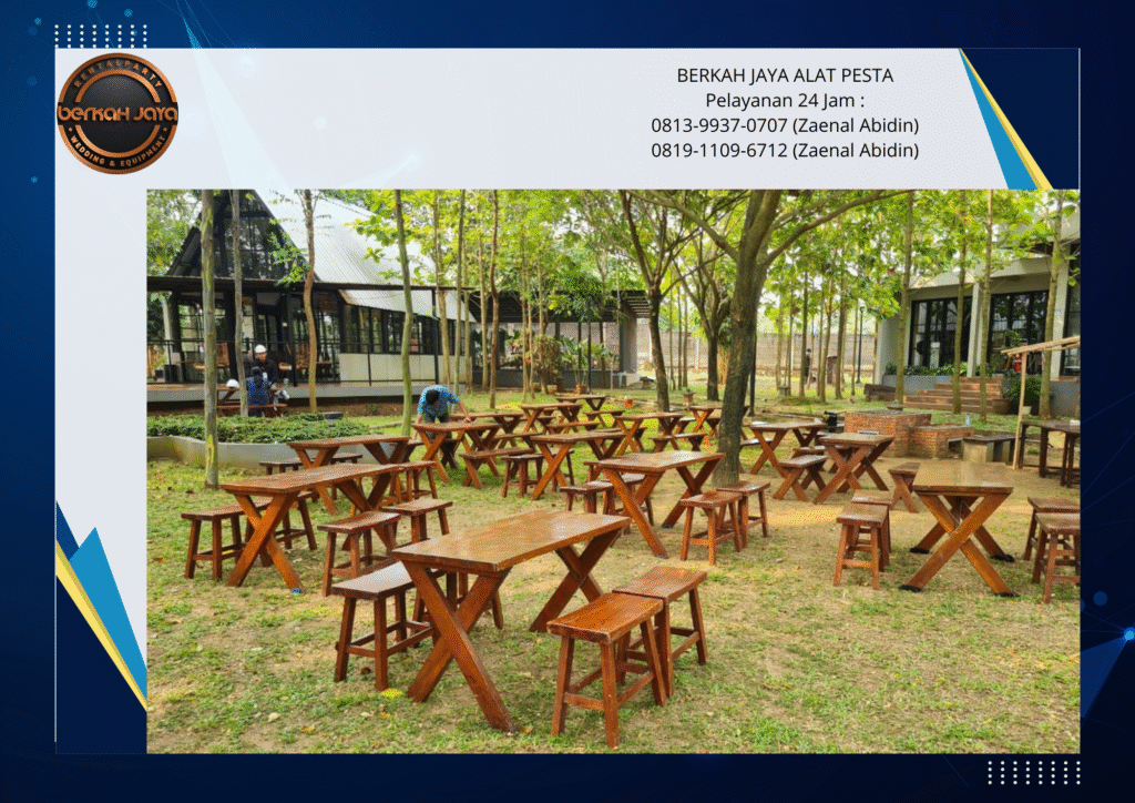 Rental Bangku Taman Kayu Type Kaki Extra Jakarta Selatan